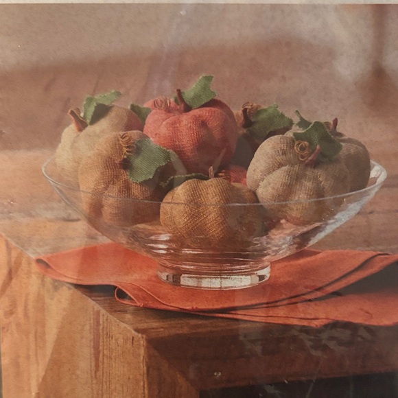 NWT Sonoma Burlap Pumpkin vase filler - Picture 2 of 3